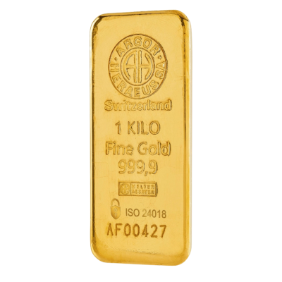 Златно кюлче Argor-Heraeus 1000 g — отлято Origin Traced (.9999)